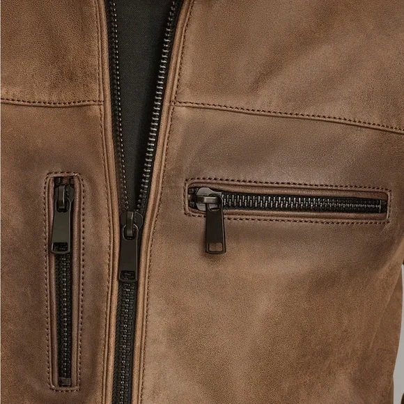 Wilsons Leather Aiden Color Blocked Racer Jacket - Picture 8 of 13